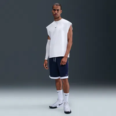 Nike Men's Dna Academy Dri-fit 11" Basketball Shorts In White