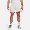 Nike Men's Dna Dri-fit 6" Basketball Shorts In Summit White/picante Red/metallic Silver