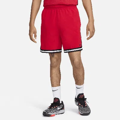 Nike Men's Dna Dri-fit 6" Uv Woven Basketball Shorts In University Red/black/black