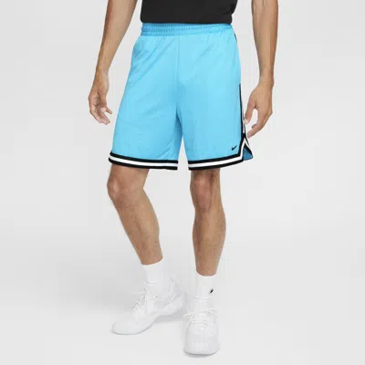 Nike Men's Dna Dri-fit 8" Basketball Shorts In Black/baltic Blue
