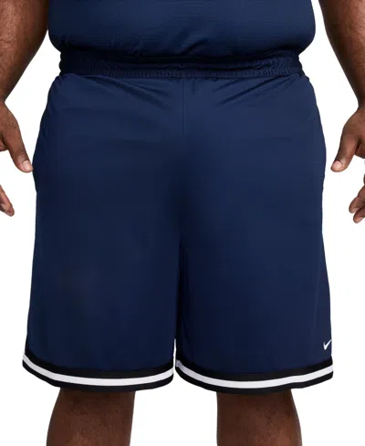 Nike Men's Dna Dri-fit 8" Basketball Shorts In Midnight Navy,black,(white)