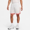 Nike Men's Dna Dri-fit 8" Basketball Shorts In Summit White/picante Red/metallic Silver