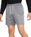 Nike Men's Dri-fit 5" Mesh Basketball Shorts In Cool Grey,white