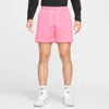 Nike Men's Dri-fit 5" Mesh Basketball Shorts In Pink