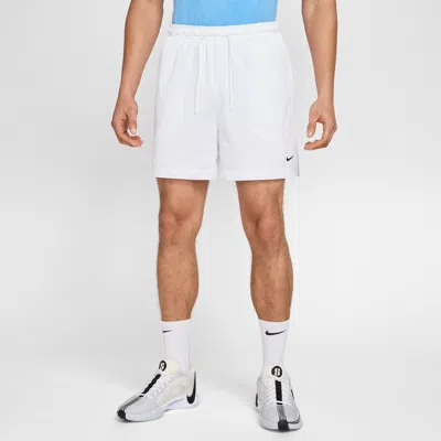 Nike Men's Dri-fit 5" Mesh Basketball Shorts In White