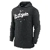 Nike Men's Dri-fit Early Work (mlb Los Angeles Dodgers) Pullover Hoodie In Black
