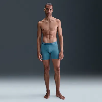 Nike Men's Dri-fit Essential Cotton Stretch Boxer Briefs (3-pack) In Grey