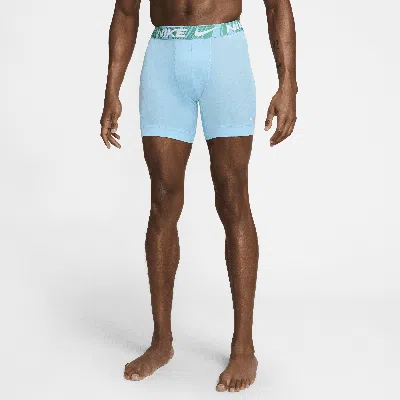 Nike Men's Dri-fit Essential Micro Boxer Briefs (3-pack) In Blue
