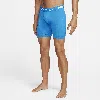 Nike Men's Dri-fit Essential Micro Long Boxer Briefs (3-pack) In Blue