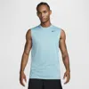 Nike Men's Dri-fit Legend Sleeveless Fitness T-shirt In Blue