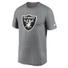 Nike Men's Big And Tall Heathered Charcoal Las Vegas Raiders Logo Essential Legend Performance T-shirt In Gray
