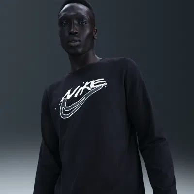 Nike Men's Dri-fit Long-sleeve Top In Black