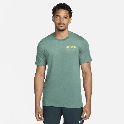 Nike Men's Dri-fit Running T-shirt In Green