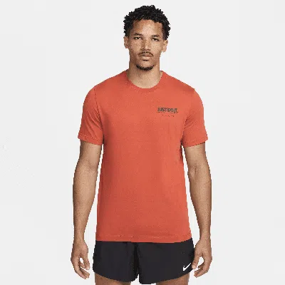 Nike Men's Dri-fit Running T-shirt In Orange