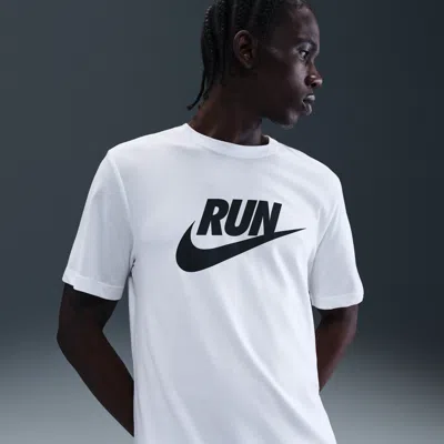 Nike Men's Dri-fit Running T-shirt In White