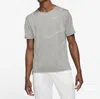 NIKE MEN'S DRI-FIT SHORT-SLEEVE RUNNING TOP IN SMOKE GREY/HEATHER