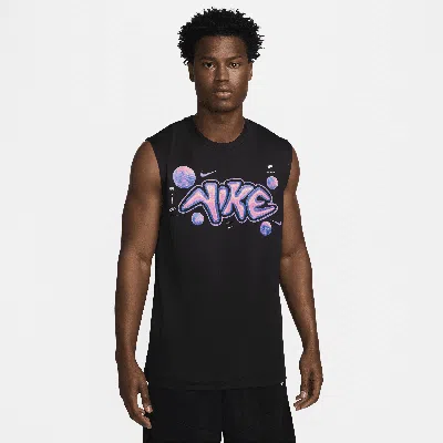 Nike Men's Dri-fit Sleeveless Basketball T-shirt In Black