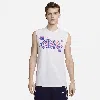 Nike Men's Dri-fit Sleeveless Basketball T-shirt In White