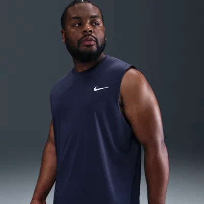 Nike Men's Dri-fit Sleeveless Swim Hydroguard (extended Size) In Blue