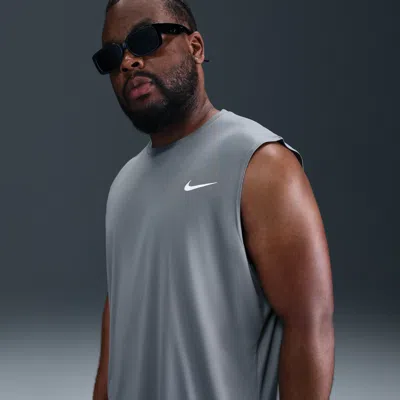 Nike Men's Dri-fit Sleeveless Swim Hydroguard (extended Size) In Gray