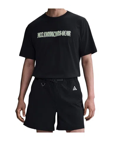 Nike Acg Logo-print Dri-fit T-shirt In Black