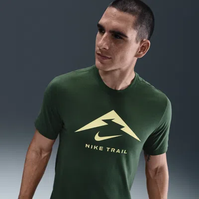 Nike Men's Dri-fit Trail Running T-shirt In Green