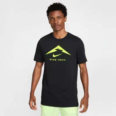 Nike Men's Dri-fit Trail Running T-shirt In Black