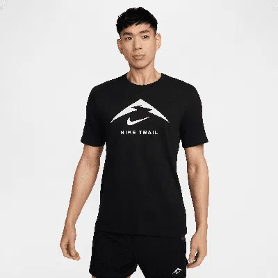 Nike Men's Dri-fit Trail Running T-shirt In Black