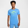 Nike Men's Dri-fit Trail Running T-shirt In Blue