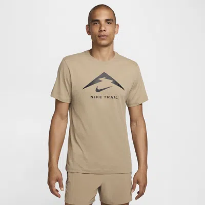 Nike Men's Dri-fit Trail Running T-shirt In Brown