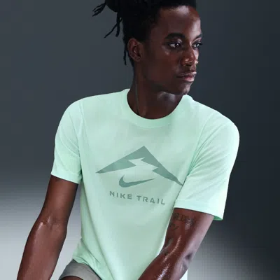 Nike Men's Dri-fit Trail Running T-shirt In Green