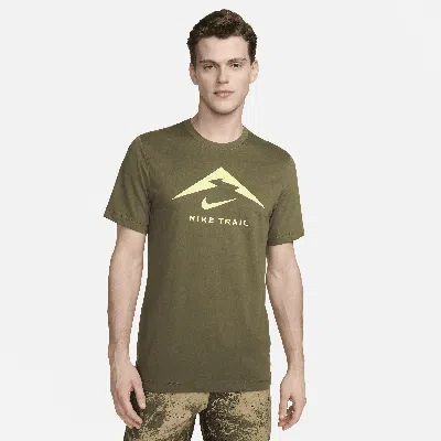Nike Men's Dri-fit Trail Running T-shirt In Green