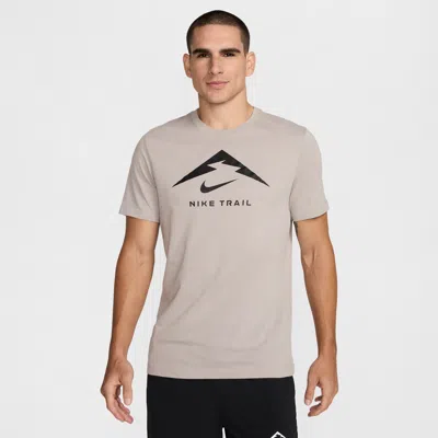 Nike Men's Dri-fit Trail Running T-shirt In Grey