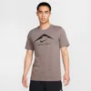 Nike Men's Dri-fit Trail Running T-shirt In Grey