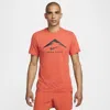 Nike Men's Dri-fit Trail Running T-shirt In Orange