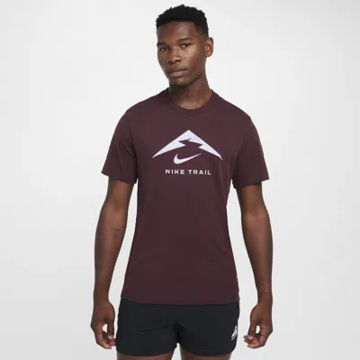 Nike Men's Dri-fit Trail Running T-shirt In Red
