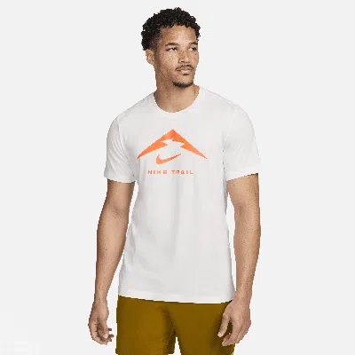 Nike Men's Dri-fit Trail Running T-shirt In White