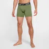 Nike Men's Dri-fit Ultra Comfort Boxer Briefs (3-pack) In Green