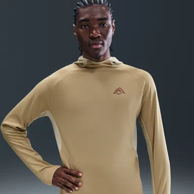 Nike Men's Dri-fit Uv Hooded Running Top In Neutral