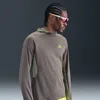 Nike Men's Dri-fit Uv Hooded Running Top In Gray