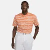 Nike Men's Dri-fit Victory Striped Golf Polo In Orange