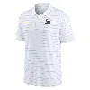 Nike Men's Dri-fit Victory Striped (mlb San Diego Padres) Polo In White
