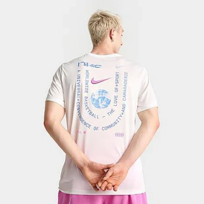Nike Men's Dri-fit Worldwide Basketball T-shirt Size 2xl 100% Polyester In White