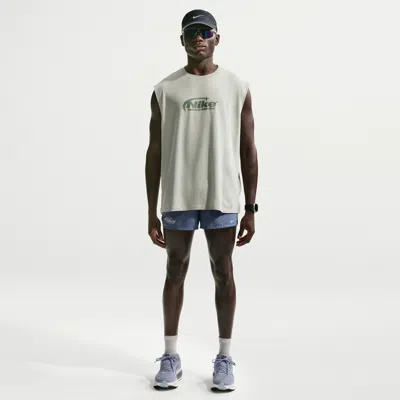 Nike Men's Dri-fit 3" Brief-lined Running Shorts In Blue