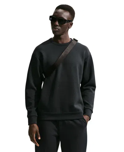 Nike Men's Dri-fit Crewneck Sweatshirt In Black