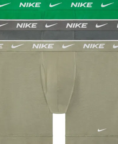 Nike Men's Dri-fit Essential Cotton Stretch Boxer Briefs, 3-pack In Black
