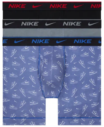 Nike Men's Dri-fit Essential Cotton Stretch Boxer Briefs, 3-pack In Multi