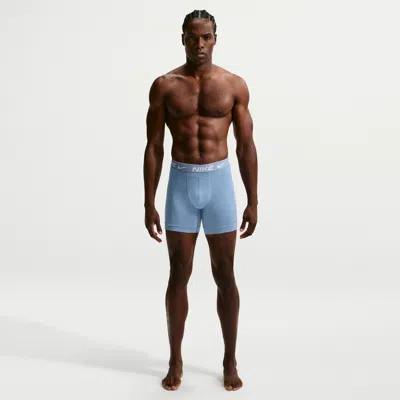 Nike Men's Dri-fit Ultra Comfort Boxer Briefs (3-pack) In Blue