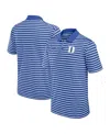 Nike Men's Duke Blue Devils Primetime Victory Striped Performance Polo In Royal,white