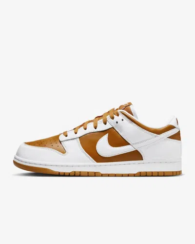 NIKE MEN'S DUNK LOW SHOES IN DARK CURRY/WHITE
